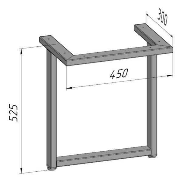 Изображение товара Подстолье Parallax журнальное 525 450 50х25, белое, металлическое ус
