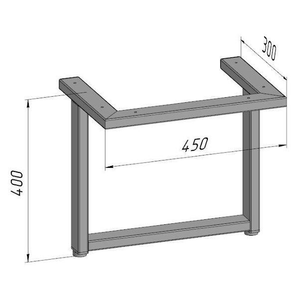 Изображение товара Подстолье Parallax для журнального столика 400 450 50х25, металличес
