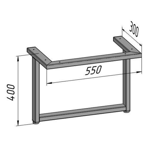 Изображение товара Подстолье Parallax для журнального столика 400 550 50х25, металличес