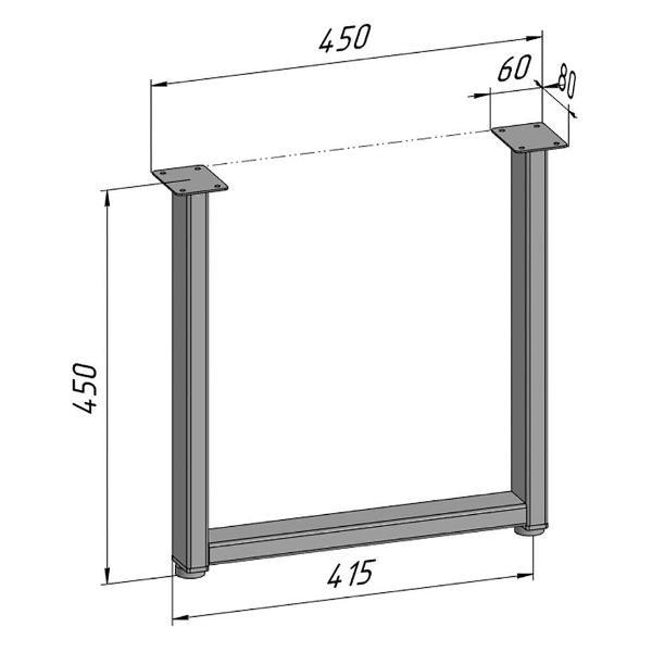 Изображение товара Подстолье Parallax для журнального столика 450 450 50, прямоугольное