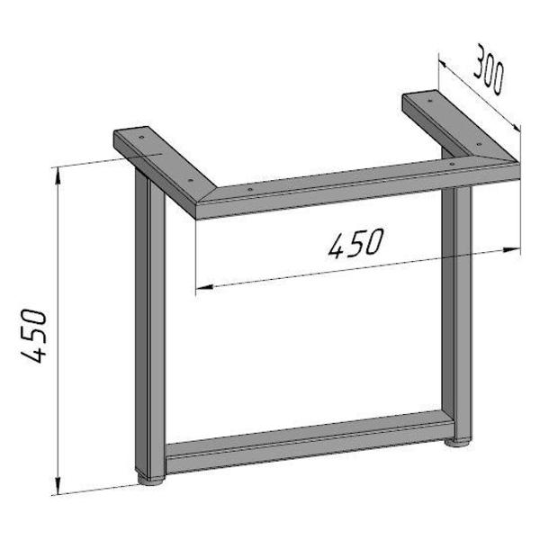 Изображение товара Подстолье Parallax для журнального столика 450 450 50х25, металличес