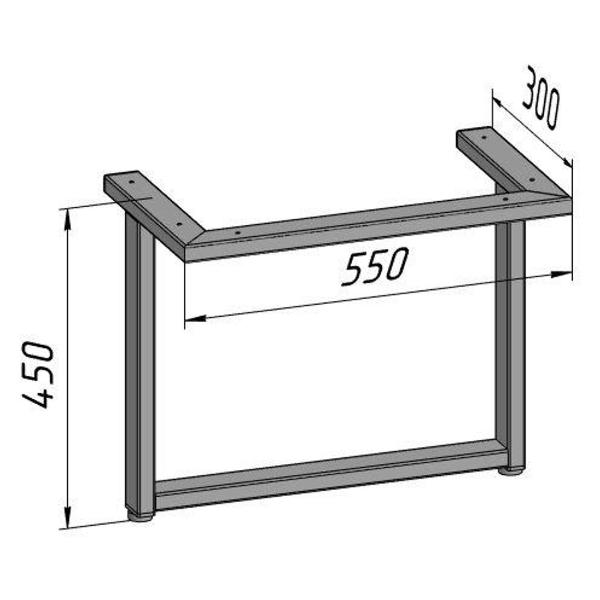 Изображение товара Подстолье Parallax для журнального столика 450 550 50х25, металличес