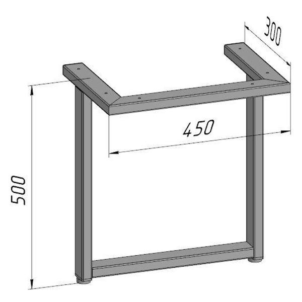 Изображение товара Подстолье Parallax для журнального столика 500 450 50х25, металличес