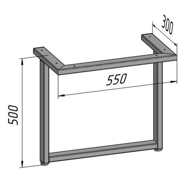 Изображение товара Подстолье Parallax для журнального столика 500 550 50х25, металличес