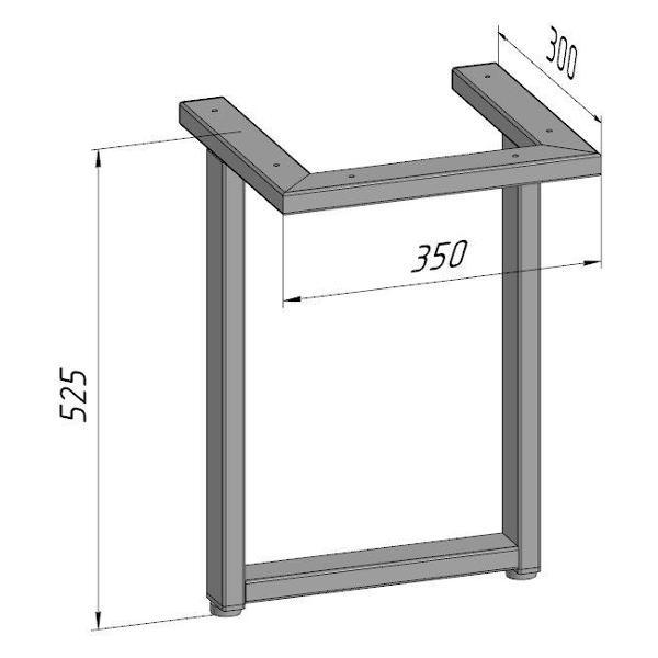 Изображение товара Подстолье Parallax для журнального столика 525 350 50х25, металличес