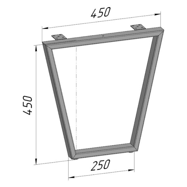 Изображение товара Подстолье Parallax для журнального столика Трапеция Лофт белое, с ре