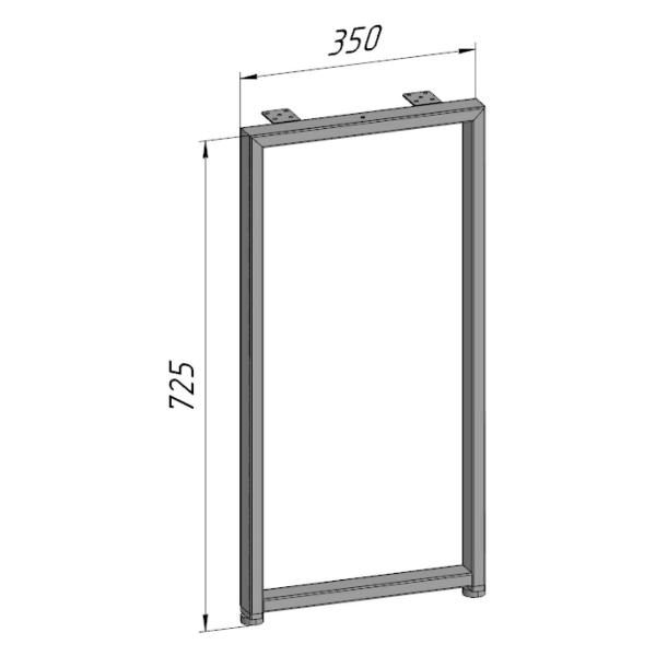 Изображение товара Подстолье Parallax для стола лофт О-образное 720 350 мм 40x20 золото