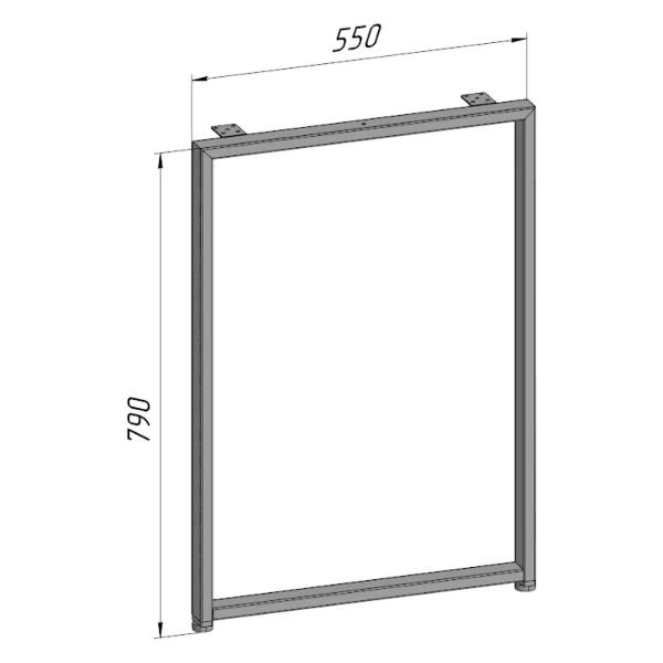 Изображение товара Подстолье Parallax для стола лофт О-образное 790 550 мм 40x20 золото