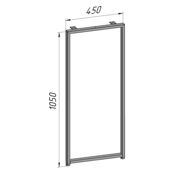 Изображение товара Подстолье Parallax для стола О-образное 1050 450 40x20 мм Лофт регул