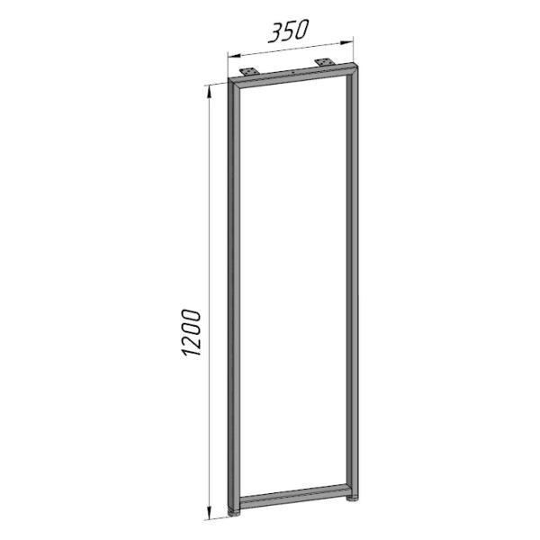Изображение товара Подстолье Parallax для стола О-образное 1200 350 40x20 мм Лофт регул