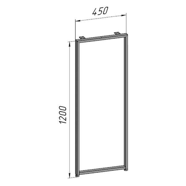 Изображение товара Подстолье Parallax для стола О-образное 1200 450 40x20 мм Лофт регул