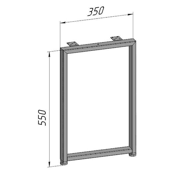 Изображение товара Подстолье Parallax для стола О-образное 550 350 40x20 мм Лофт регули
