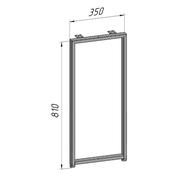 Изображение товара Подстолье Parallax для стола лофт, О-образное, 810 350 мм, 40x20, бе