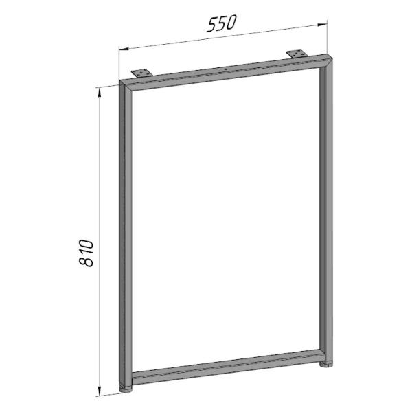 Изображение товара Подстолье Parallax для стола лофт О-образное 810 550 мм 40x20 золото