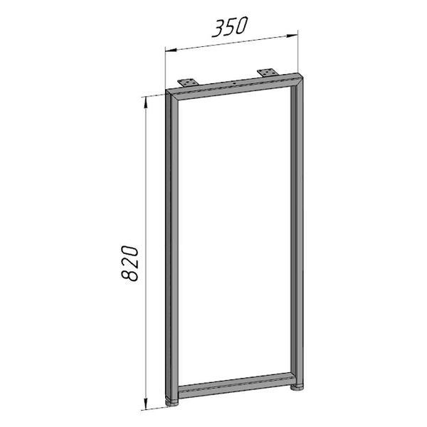 Изображение товара Подстолье Parallax для стола лофт, О-образное, 820 350 мм, 40x20, бе