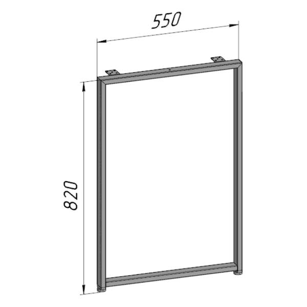 Изображение товара Подстолье Parallax для стола лофт О-образное 820 550 мм 40x20 золото