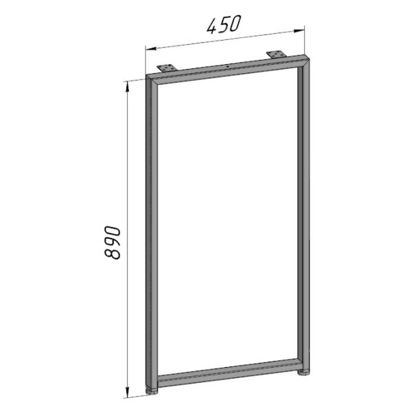 Изображение товара Подстолье Parallax для стола лофт О-образное 890 450 мм 40x20 золото