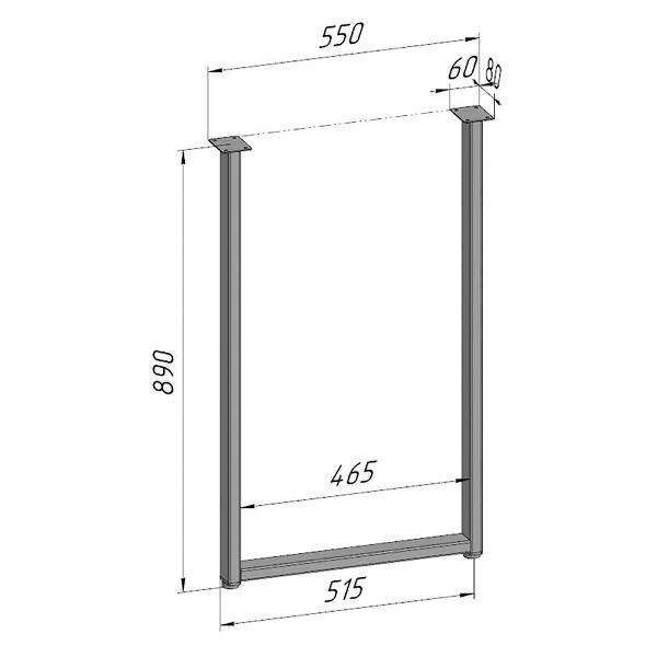 Изображение товара Подстолье Parallax для стола 890 550 50 прямоугольное регулируемое Л
