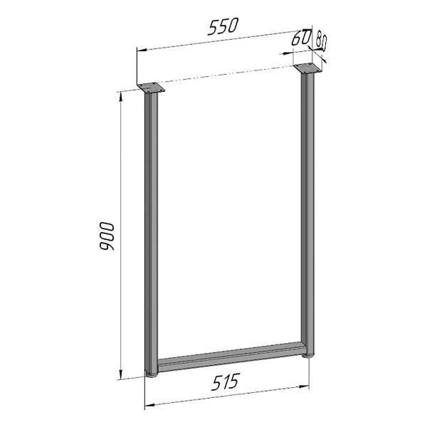 Изображение товара Подстолье Parallax для стола 900 550 50 прямоугольное регулируемое Л