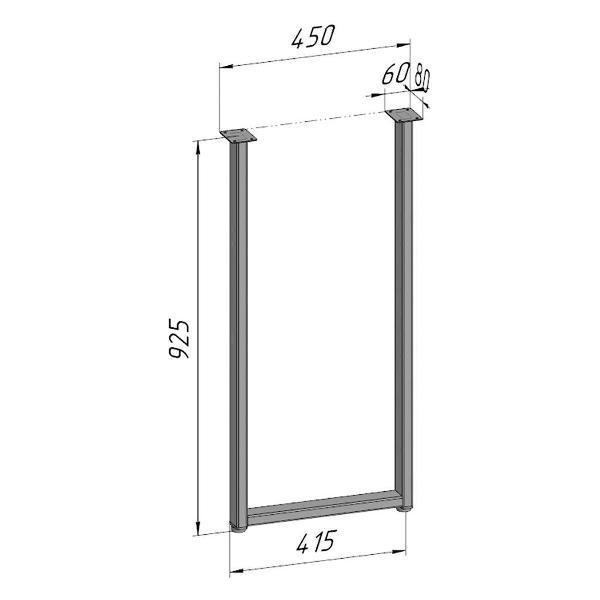 Изображение товара Подстолье Parallax для стола 925 450 50 прямоугольное регулируемое Л