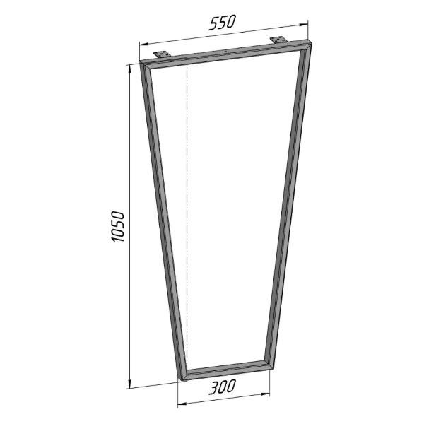 Изображение товара Подстолье Parallax для стола белое с регулировкой Трапеция Лофт 1050
