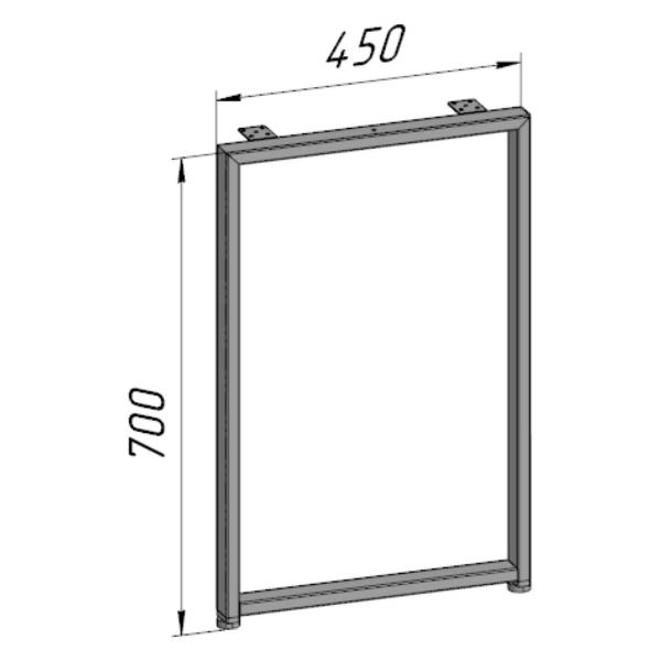 Изображение товара Подстолье Parallax для стола лофт О-образное 700 450 мм 40x20 золото