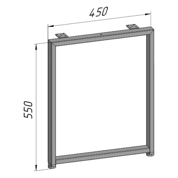 Изображение товара Подстолье Parallax для стола О-образное 550 450 40x20 мм Лофт регули