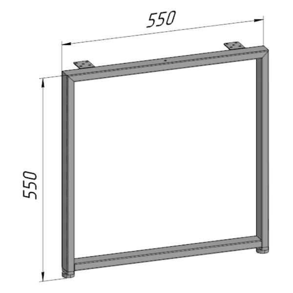 Изображение товара Подстолье Parallax для стола О-образное 550 550 40x20 мм Лофт регули
