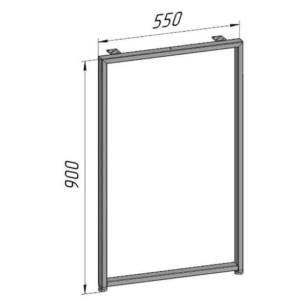 Изображение товара Подстолье Parallax для стола О-образное 900 550 40x20 мм Лофт регули