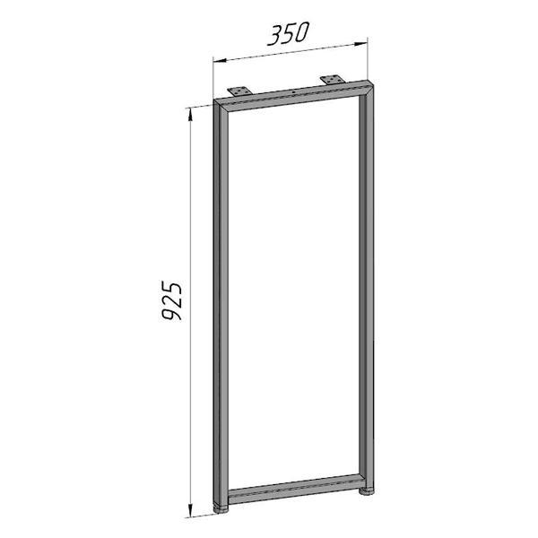 Изображение товара Подстолье Parallax для стола О-образное 925 350 40x20 мм Лофт регули