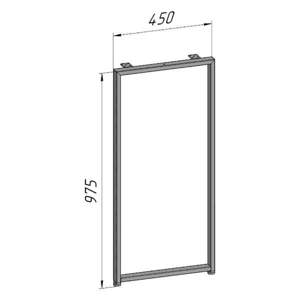 Изображение товара Подстолье Parallax для стола О-образное 975 450 40х20 мм Лофт регули