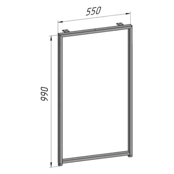 Изображение товара Подстолье Parallax для стола О-образное 990 550 40x20 мм Лофт регули