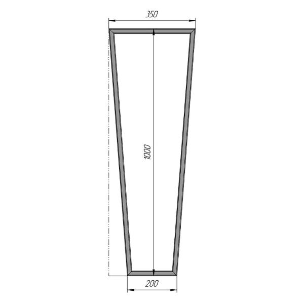 Изображение товара Подстолье Parallax для стола Трапеция Лофт 1000 350 40 мм барное мет