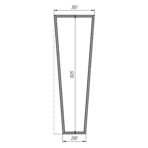 Изображение товара Подстолье Parallax для стола Трапеция Лофт 1025 350 40 мм барное мет