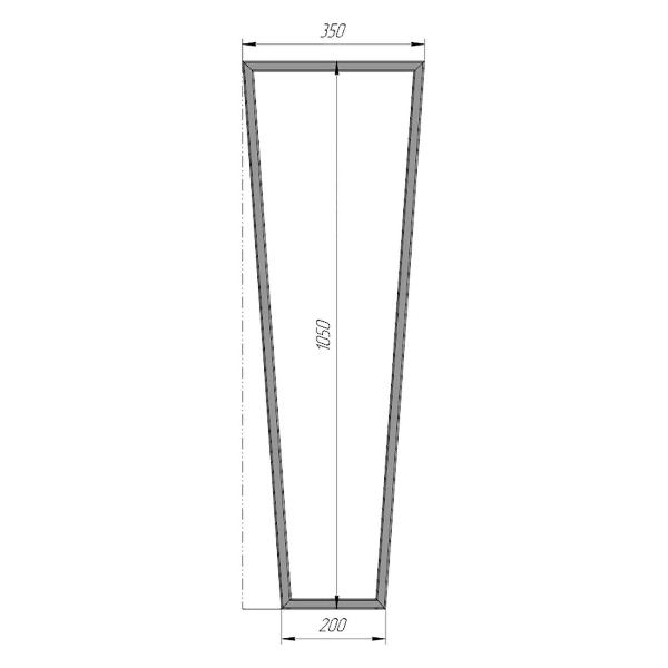 Изображение товара Подстолье Parallax для стола Трапеция Лофт 1050 350 40 мм барное мет