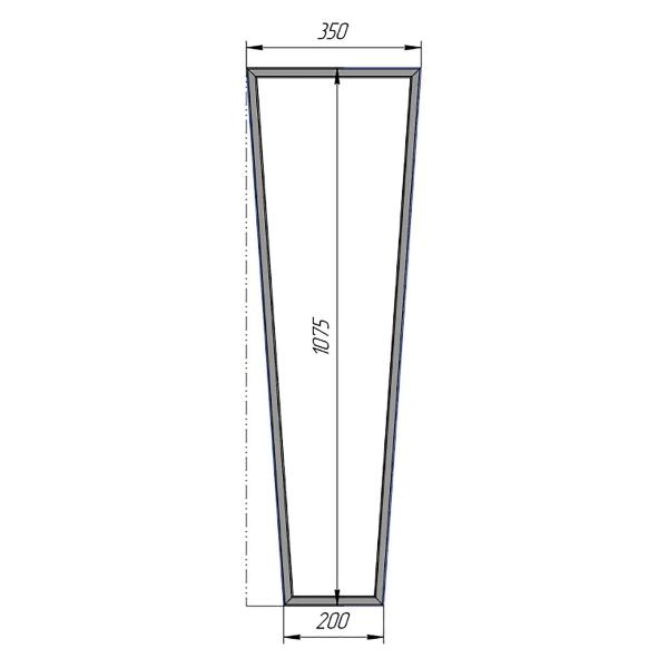Изображение товара Подстолье Parallax для стола Трапеция Лофт 1075 350 40 мм барное мет