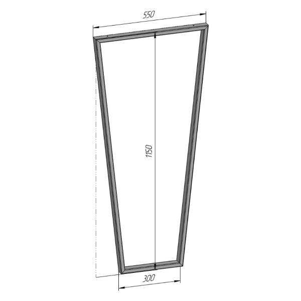 Изображение товара Подстолье Parallax для стола Трапеция Лофт 1150 550 40 мм барное мет