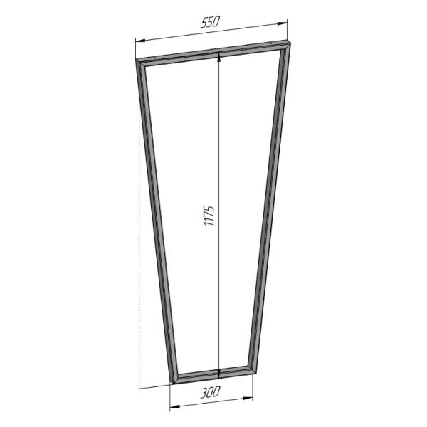Изображение товара Подстолье Parallax для стола Трапеция Лофт 1175 550 40 мм барное мет
