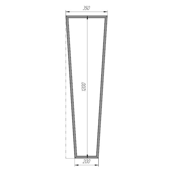 Изображение товара Подстолье Parallax для стола Трапеция Лофт 1200 350 40 мм барное мет