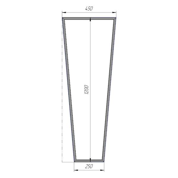 Изображение товара Подстолье Parallax для стола Трапеция Лофт 1200 450 40 мм барное мет