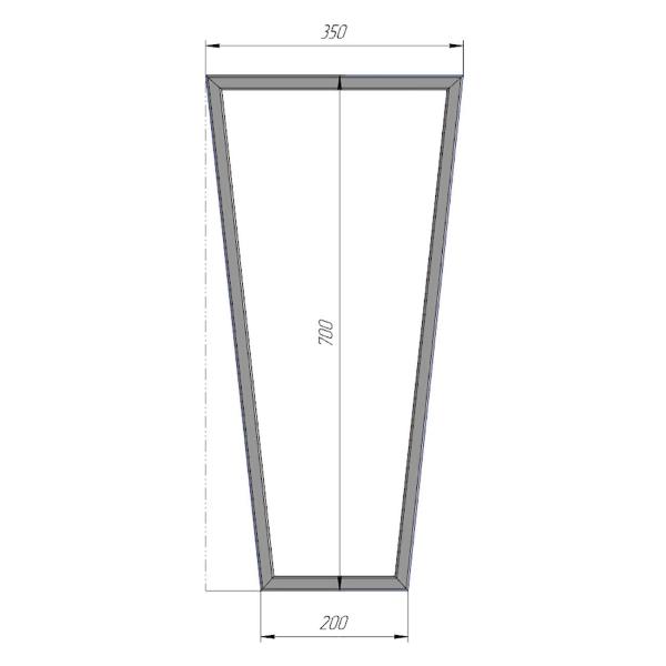 Изображение товара Подстолье Parallax для стола Трапеция Лофт 700 350 40 мм, барное, ме