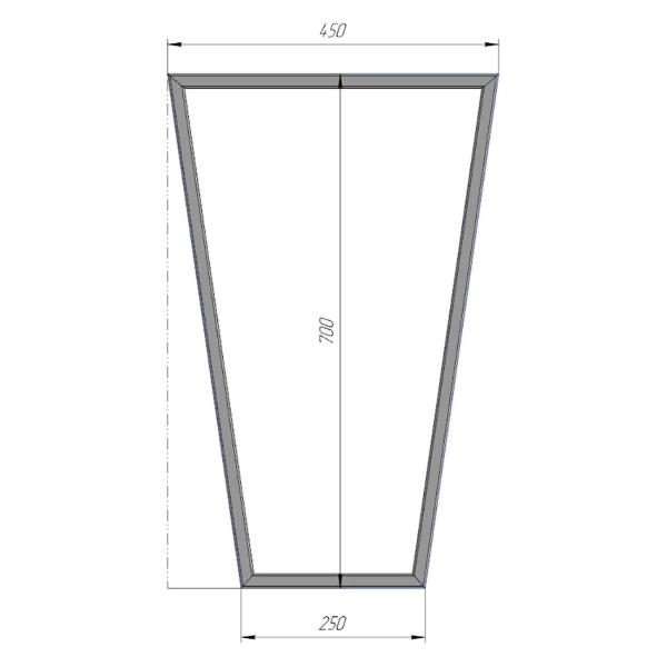 Изображение товара Подстолье Parallax для стола Трапеция Лофт 700 450 40 мм, барное, ме
