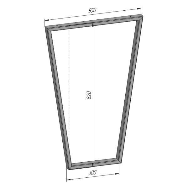Изображение товара Подстолье Parallax для стола Трапеция Лофт 820 550 40 мм, барное, ме