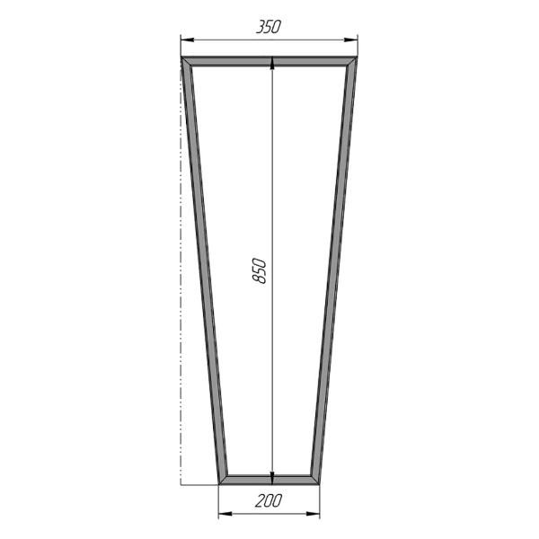 Изображение товара Подстолье Parallax для стола Трапеция Лофт 850х350х40 мм барное мета