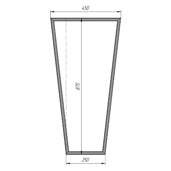 Изображение товара Подстолье Parallax для стола Трапеция Лофт 875х450х40 мм барное мета