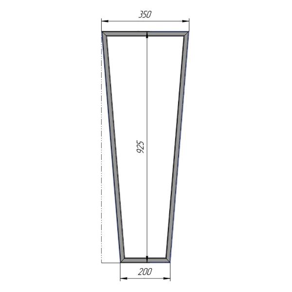Изображение товара Подстолье Parallax для стола Трапеция Лофт 925х350х40 мм барное мета