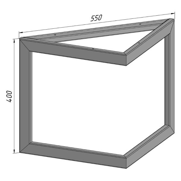 Изображение товара Подстолье Parallax опора для журнального столика 400х550 мм, 40x20 м