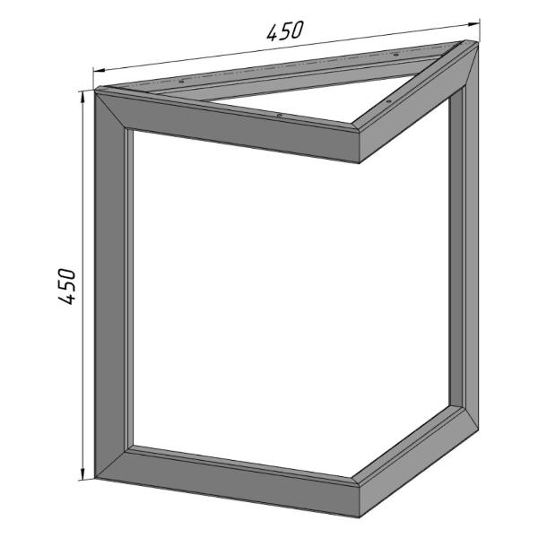Изображение товара Подстолье Parallax опора для журнального столика 450х450 мм, 40x20 м