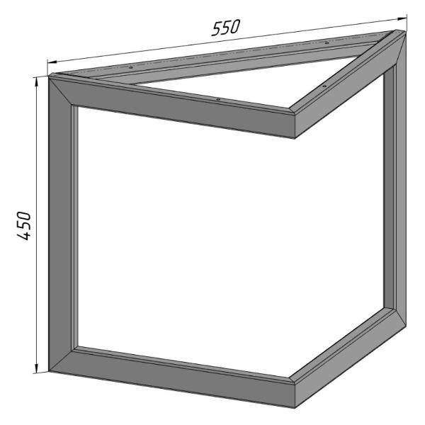 Изображение товара Подстолье Parallax опора для журнального столика 450х550 мм, 40x20 м