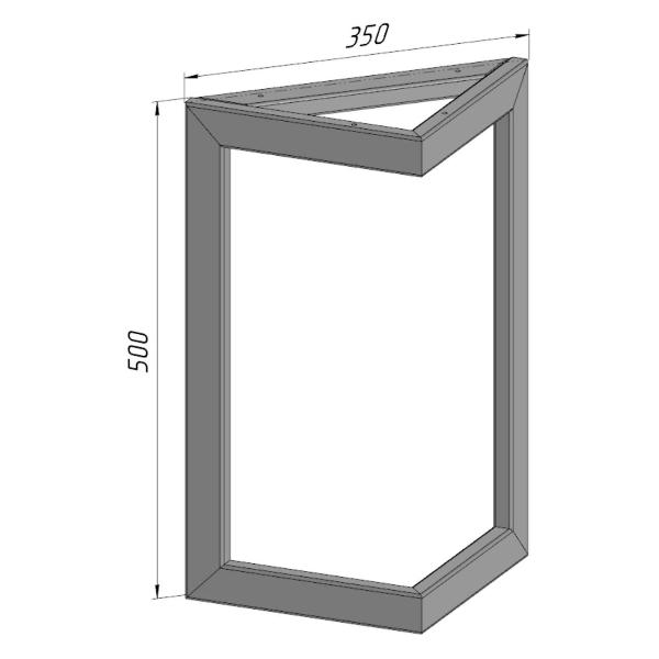 Изображение товара Подстолье Parallax опора для журнального столика 500х350 мм, 40x20 м